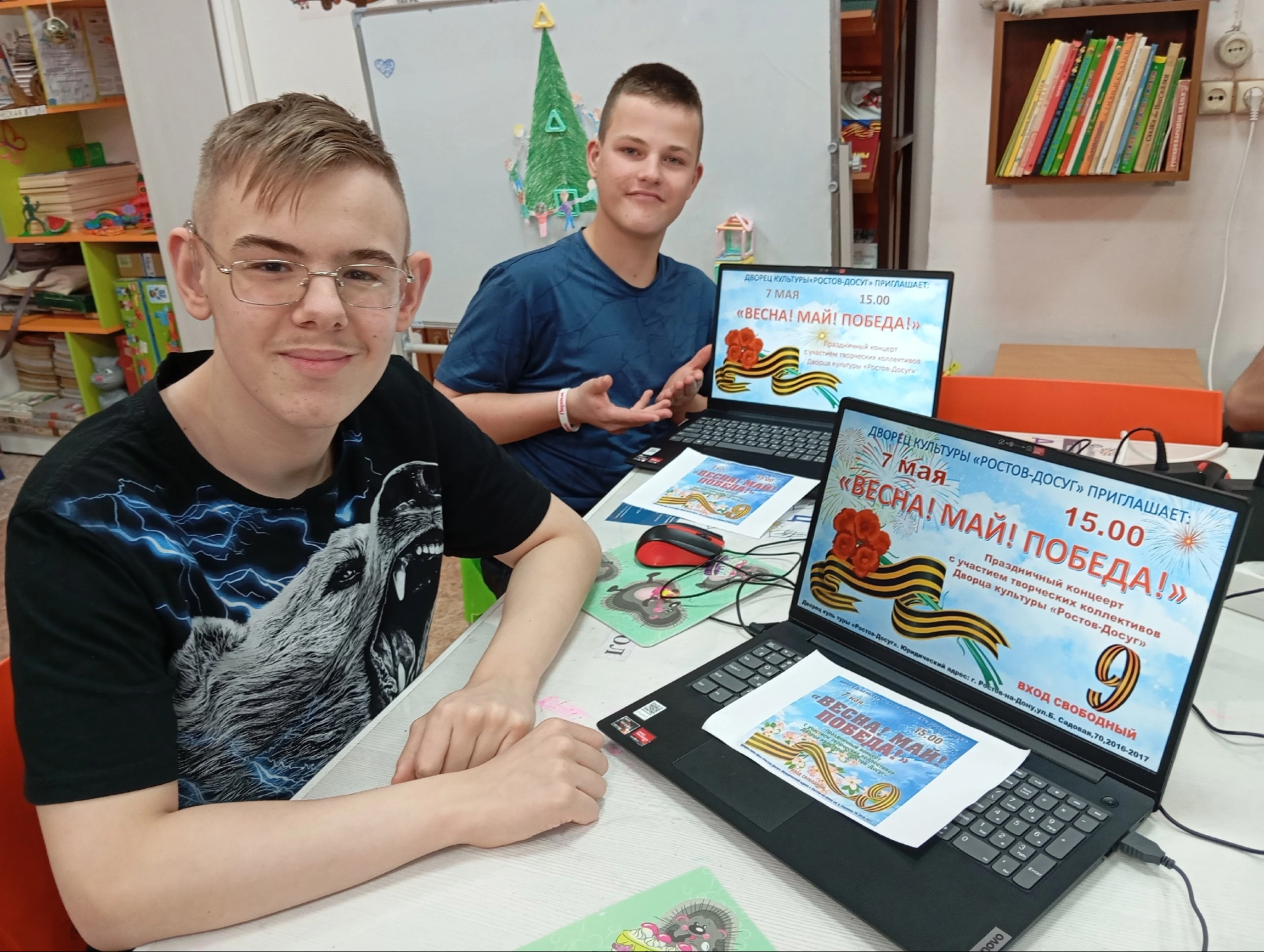В школьном МедиаЦентре.